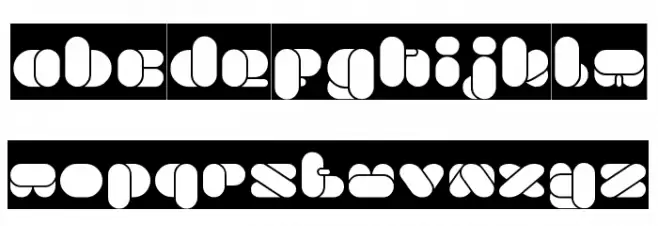 BEAUTIFUL eclipse-Inverse Fonte MINÚSCULAS