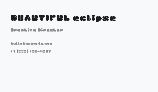 BEAUTIFUL eclipse Business Card
