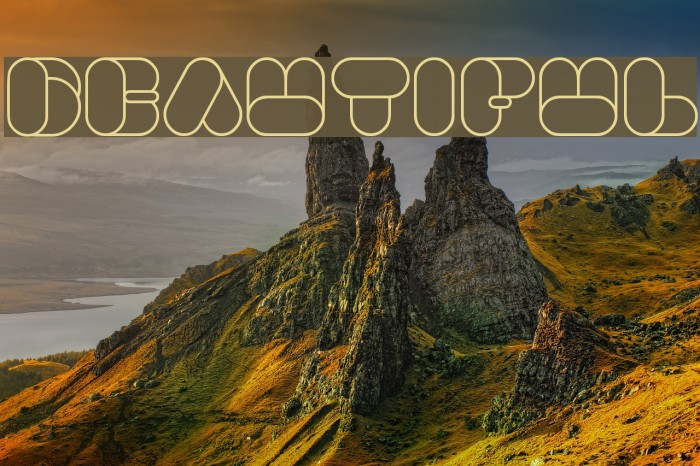 BEAUTIFUL Font examples