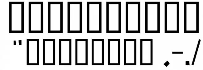 BECROSS Font OTHER CHARS