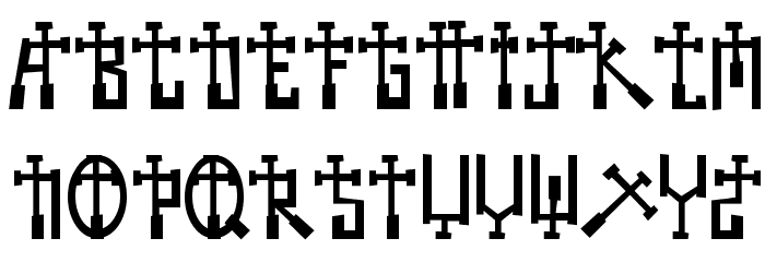 BECROSS Font LOWERCASE