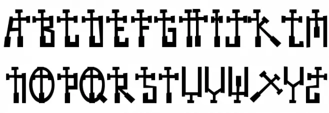 BECROSS Font LOWERCASE