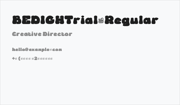 BEDIGHTrial-Regular Business Card