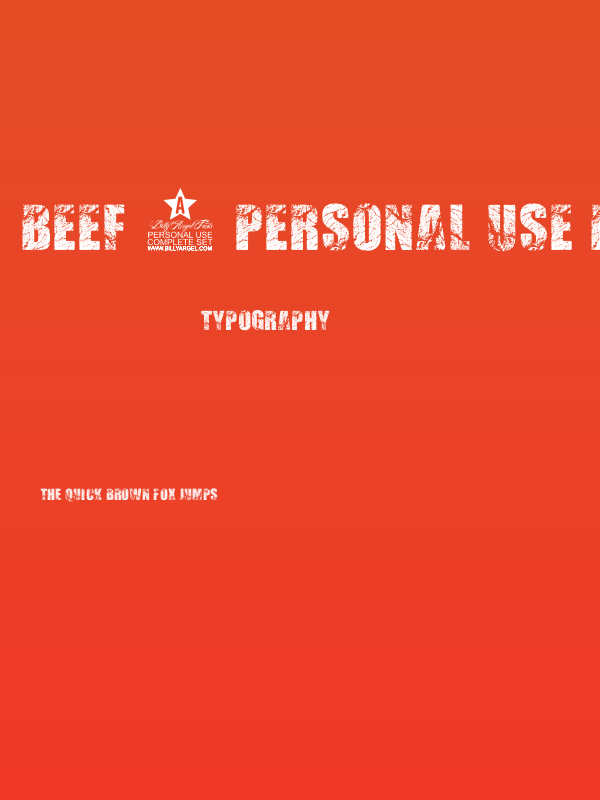 BEEF 3 PERSONAL USE Bold Poster