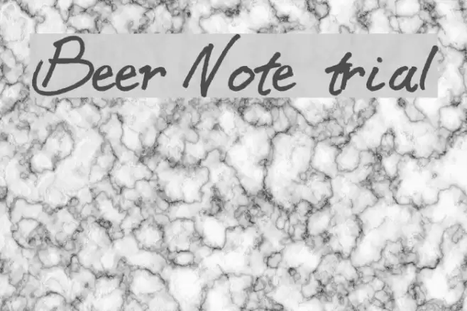 BEER NOTE  TRIAL Font examples