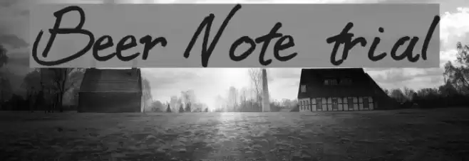 BEER NOTE  TRIAL Font examples