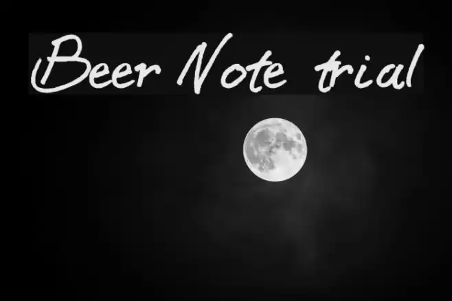 BEER NOTE  TRIAL Font examples