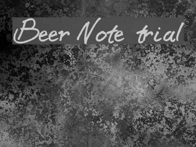 BEER NOTE  TRIAL Font examples