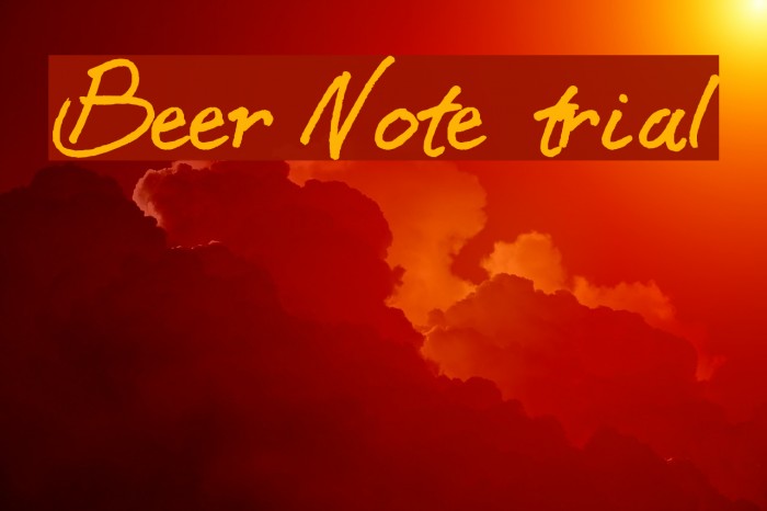 BEER NOTE  TRIAL Example 3