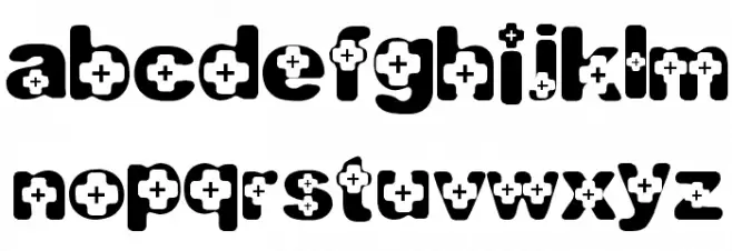 BEER02-A CROSS Font LOWERCASE