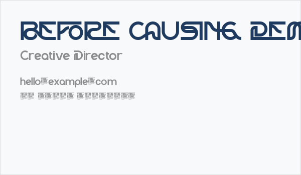BEFORE CAUSING DEMO REGULAR Business Card