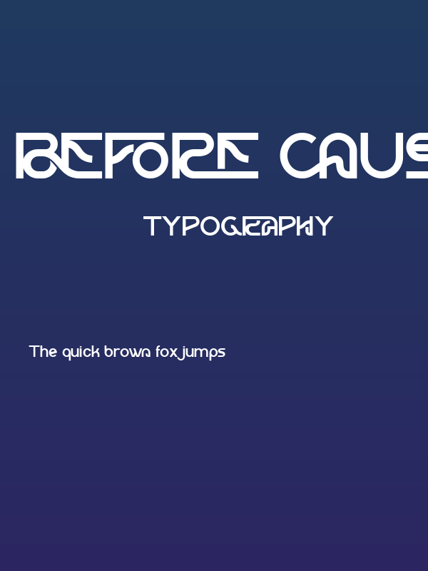 BEFORE CAUSING DEMO REGULAR Poster