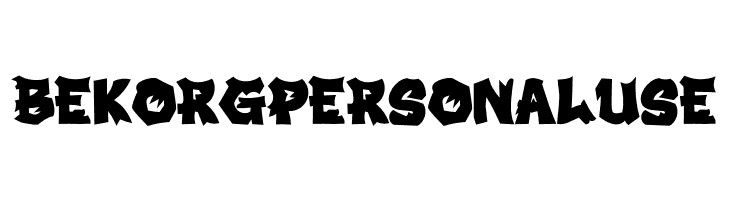 BEKORG PERSONAL USE  font caratteri gratis