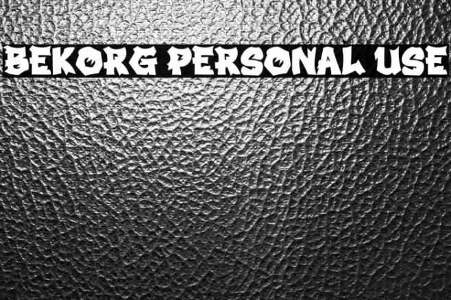 BEKORG PERSONAL USE Font examples