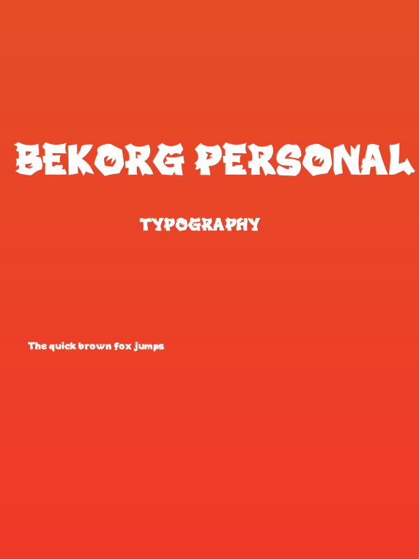 BEKORG PERSONAL USE Poster