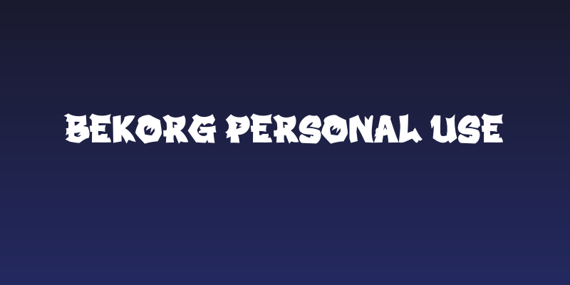 BEKORG PERSONAL USE Social Header