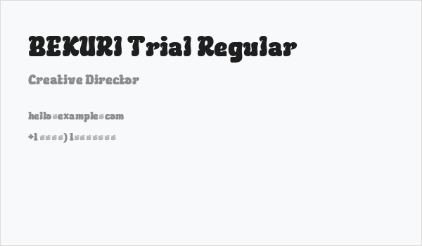 BEKURI Trial Regular Business Card