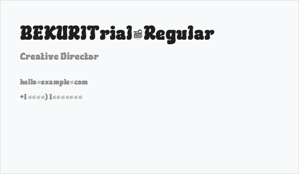 BEKURITrial-Regular Business Card