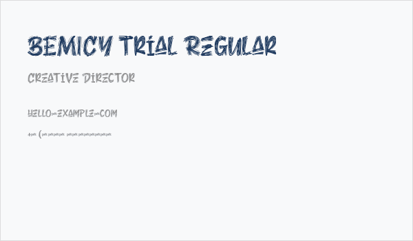 BEMICY trial Regular Business Card