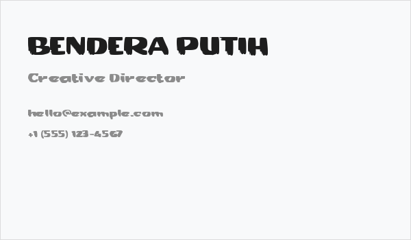 BENDERA PUTIH Business Card