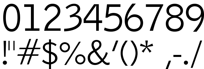 BENETOpti-Roman Font OTHER CHARS