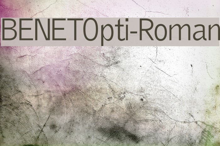 BENETOpti-Roman Font examples