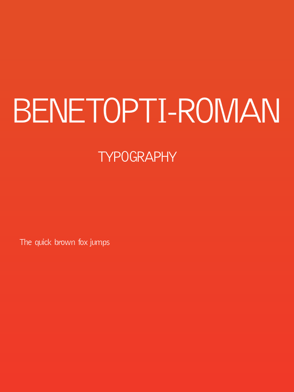 BENETOpti-Roman Poster