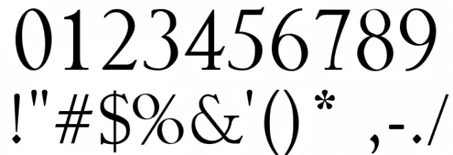 BENITO Font OTHER CHARS