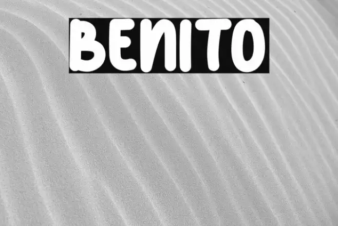 BENITO Font examples
