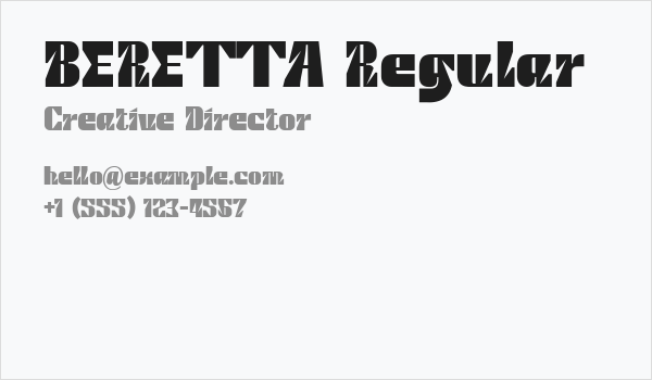 BERETTA Regular Business Card