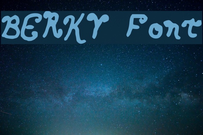 BERKY Font examples