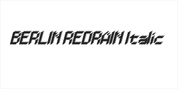 BERLIN REDRAIN Italic Logo