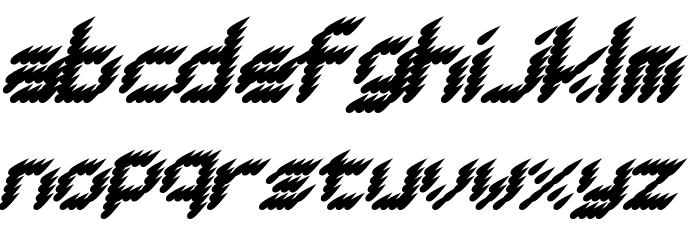 BERLIN REDRAIN Italic Font LOWERCASE