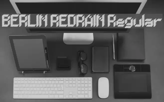 BERLIN REDRAIN Regular Font examples