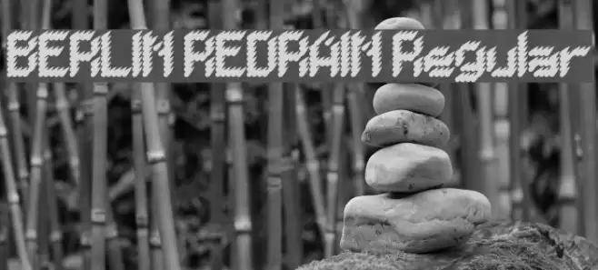 BERLIN REDRAIN Regular Font examples