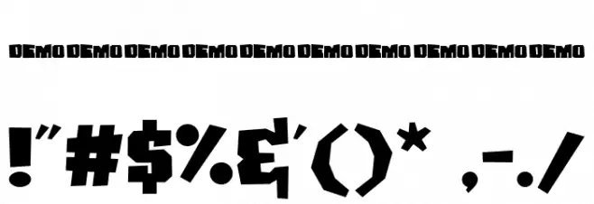 BERMCREEKdemo Font OTHER CHARS