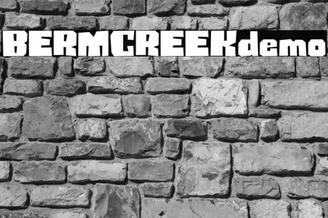 BERMCREEKdemo Font examples