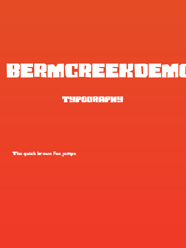 BERMCREEKdemo Poster