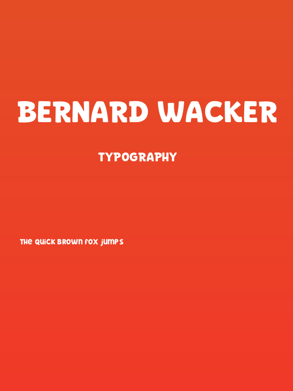 BERNARD WACKER Poster