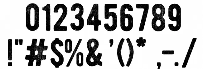 BERNIERDistressed-Regular フォント その他の文字