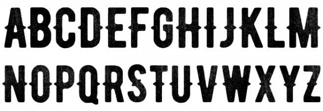 BERNIERDistressed-Regular Schriftart Groß