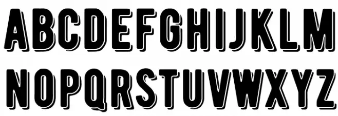 BERNIERShade-Regular フォント 小文字