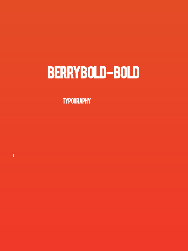 BERRYBOLD-Bold Poster