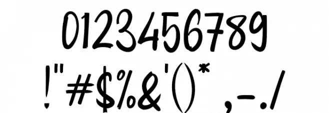 BESAR Font OTHER CHARS