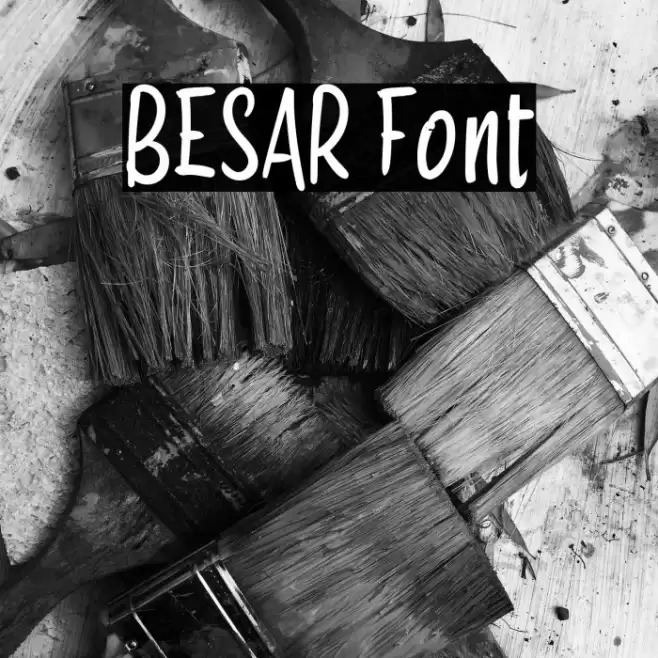 BESAR フォント examples