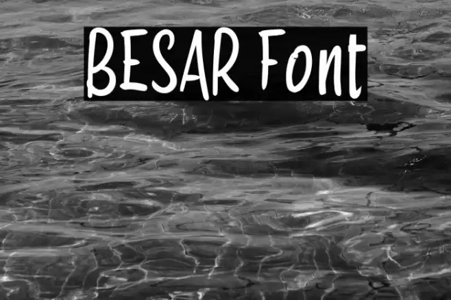 BESAR フォント examples