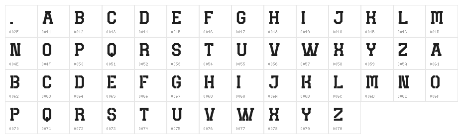 BEST DUNK Regular Character Map