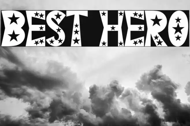 BEST HERO Font examples