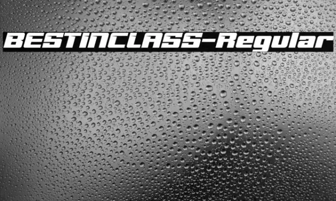 BESTINCLASS-Regular Font examples