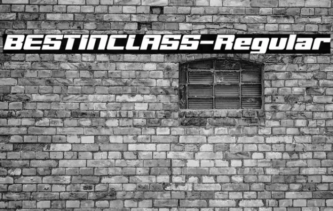 BESTINCLASS-Regular Font examples